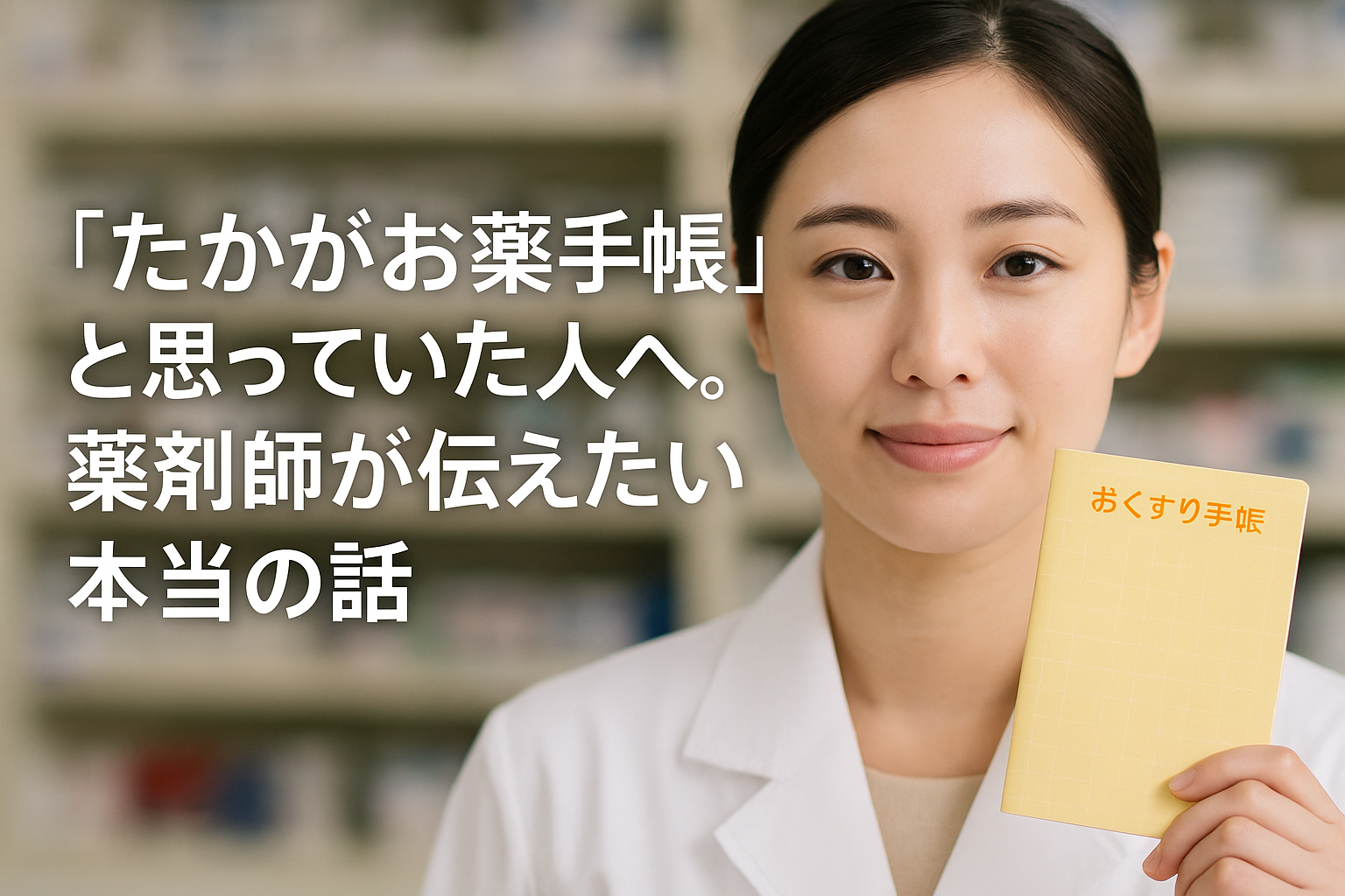 「たかがお薬手帳」と思っていた人へ。薬剤師が伝えたい本当の話