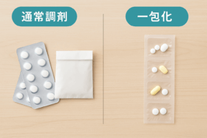 薬の一包化サービスとは？メリット・デメリット、通常調剤との違いと費用の目安