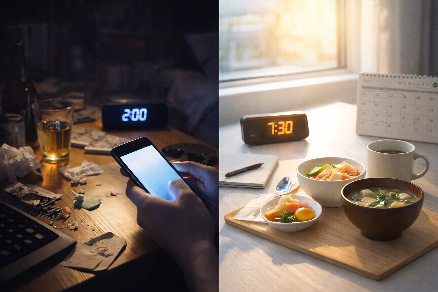 年末に乱れた睡眠リズムを元に戻す