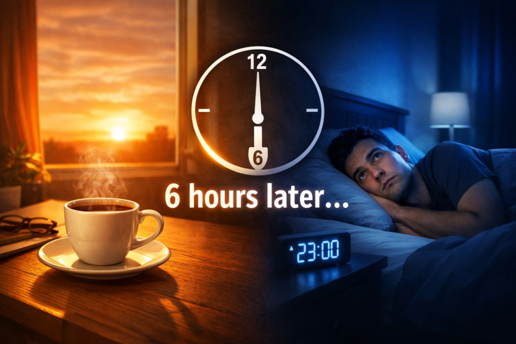 就寝6時間前のカフェインでも睡眠に影響し得る：半減期と摂取タイムリミットの科学