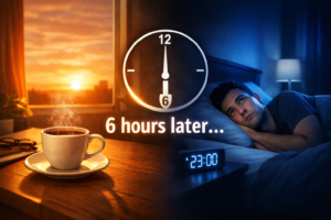就寝6時間前のカフェインでも睡眠に影響し得る：半減期と摂取タイムリミットの科学