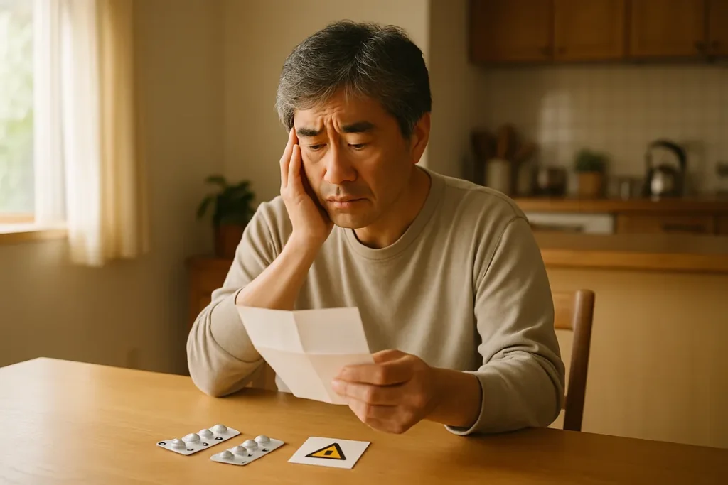 タダラフィルなどのED治療薬と狭心症の薬（硝酸剤・NO供与剤）はなぜ一緒に飲めない？——併用禁忌の理由と確認されること